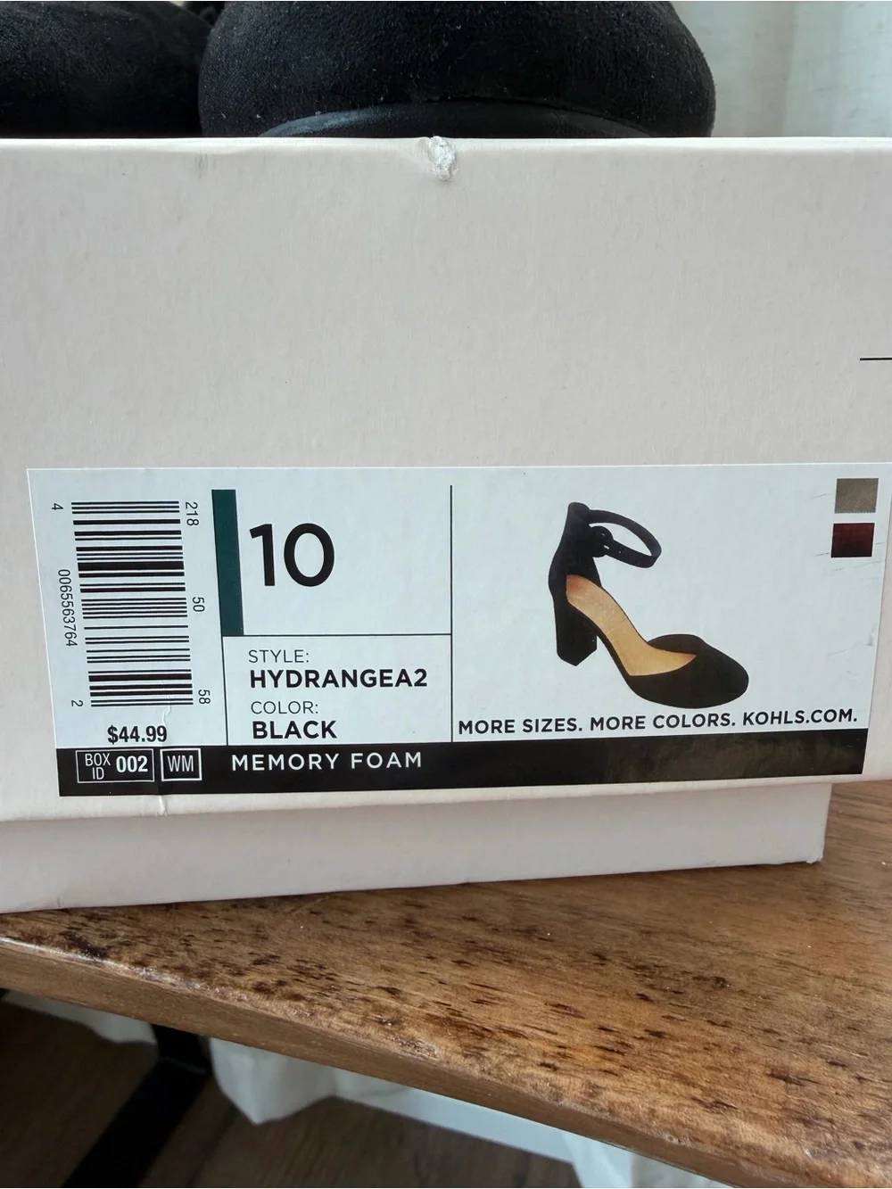 Kohl's Black Suede Block Heel Ankle Strap Pumps